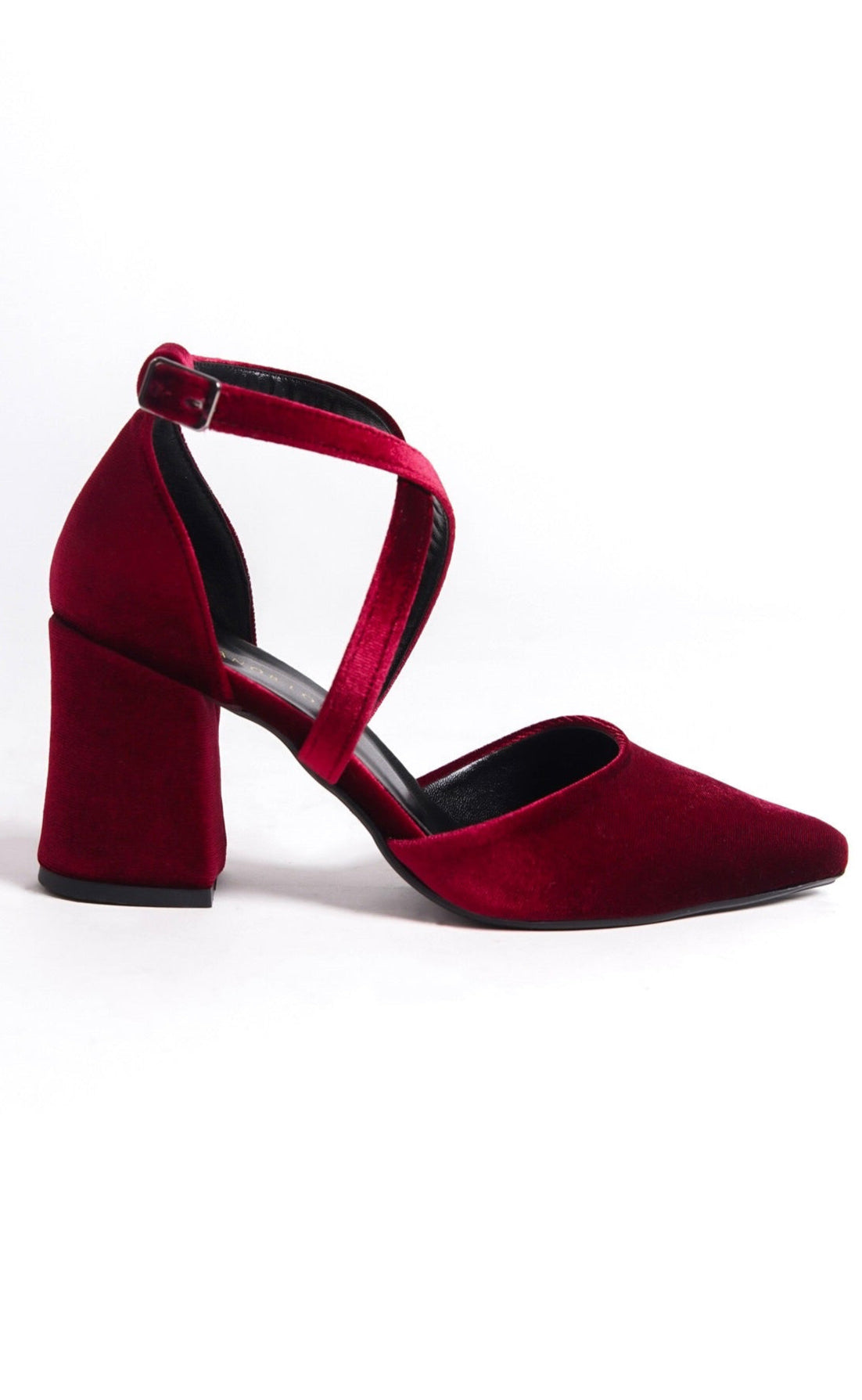 Jocasta | Burgundy Velvet High Heels