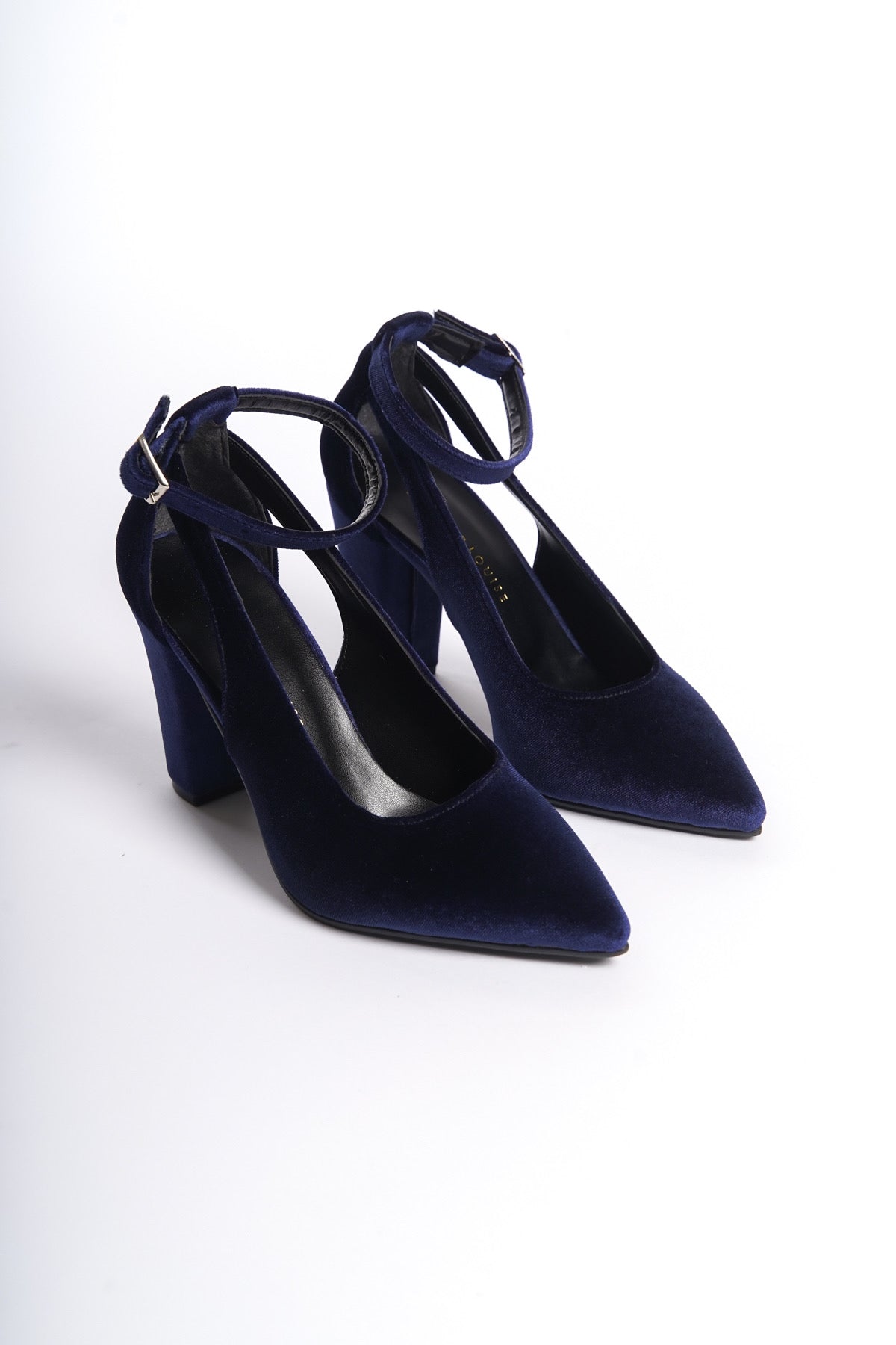 Lofn | Navy Velvet High Heels