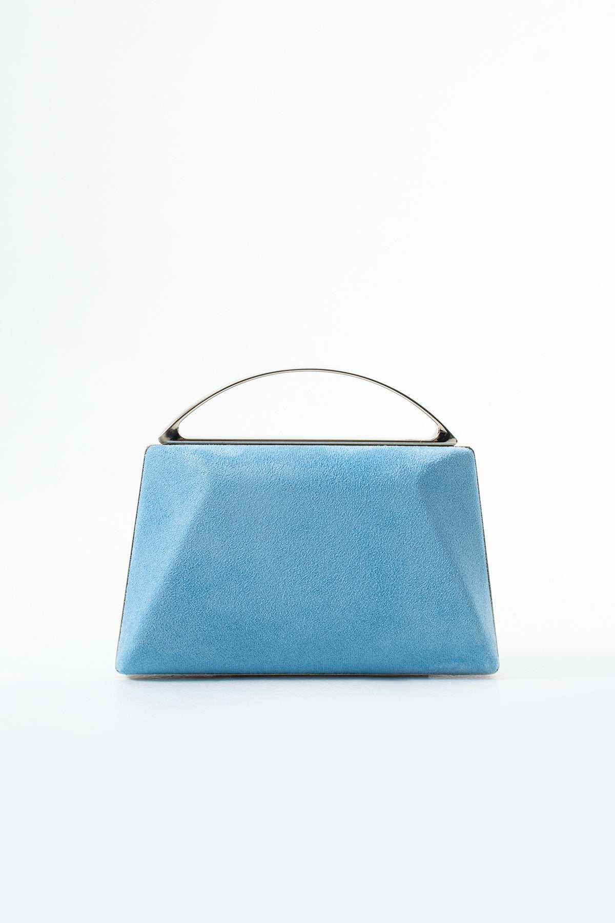 Baby Blue Suede Bridal Evening Clutch Bags with Chain