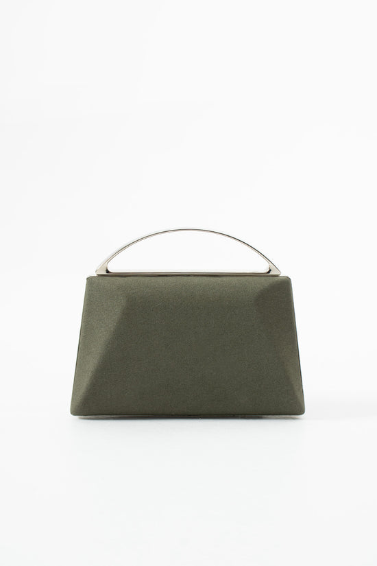 Sage Green Suede Bridal Evening Clutch Bags with Chain