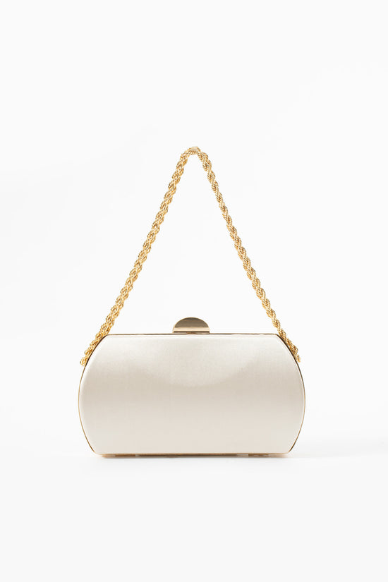 Ivory Bridal Evening Clutch Bags with Chain