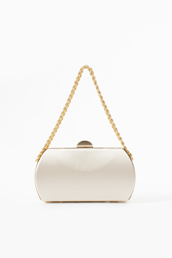 Ivory Bridal Evening Clutch Bags with Chain