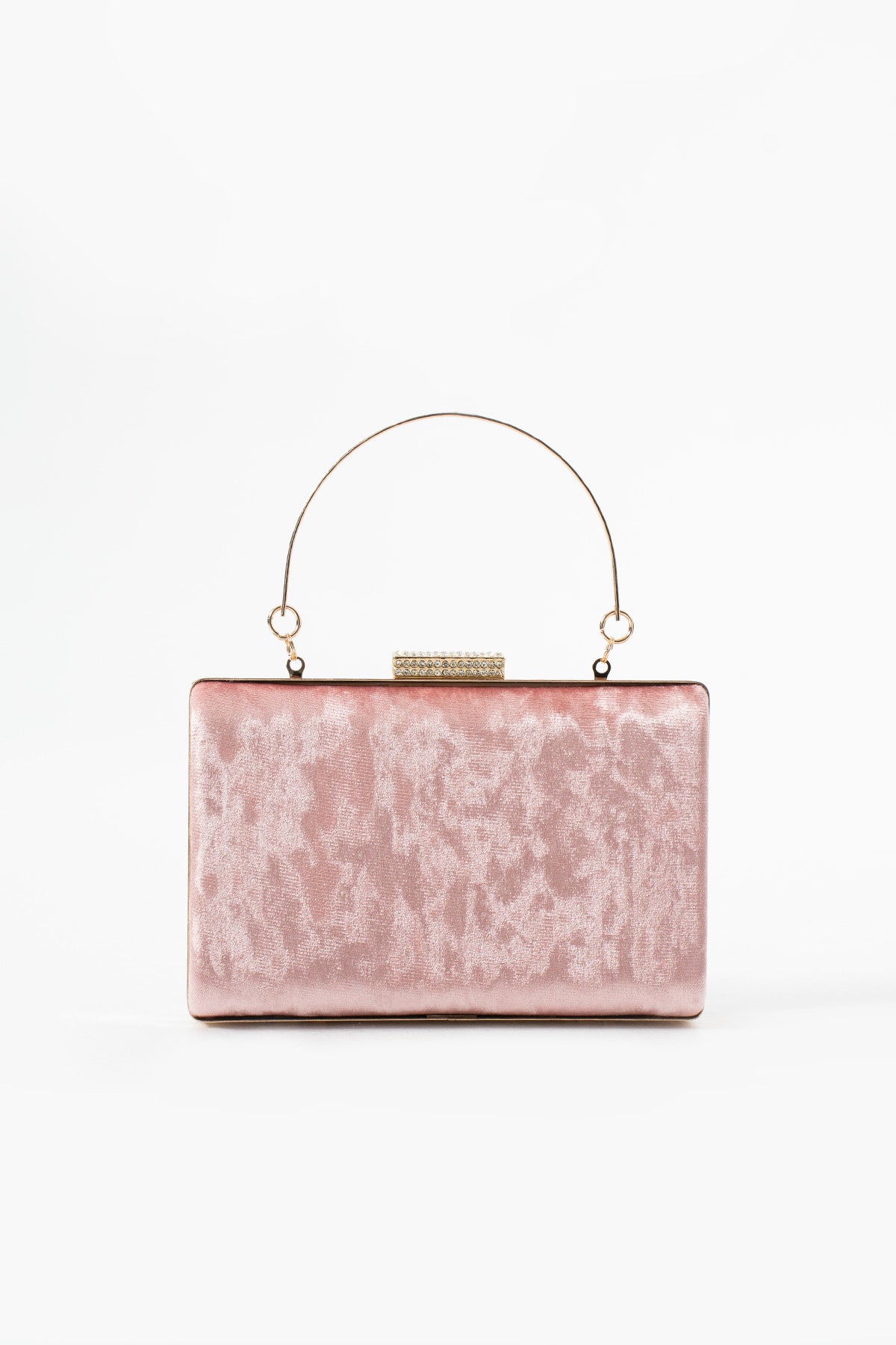 Rose Velvet Bridal Evening Clutch Bags with Chain