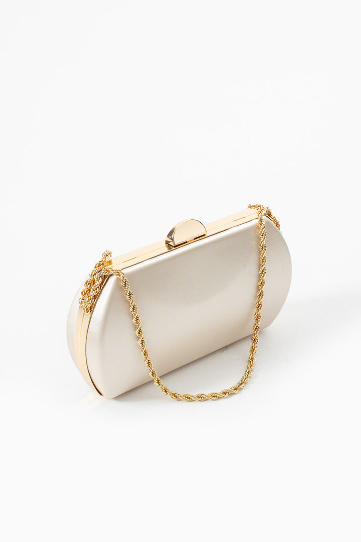 Ivory Bridal Evening Clutch Bags with Chain