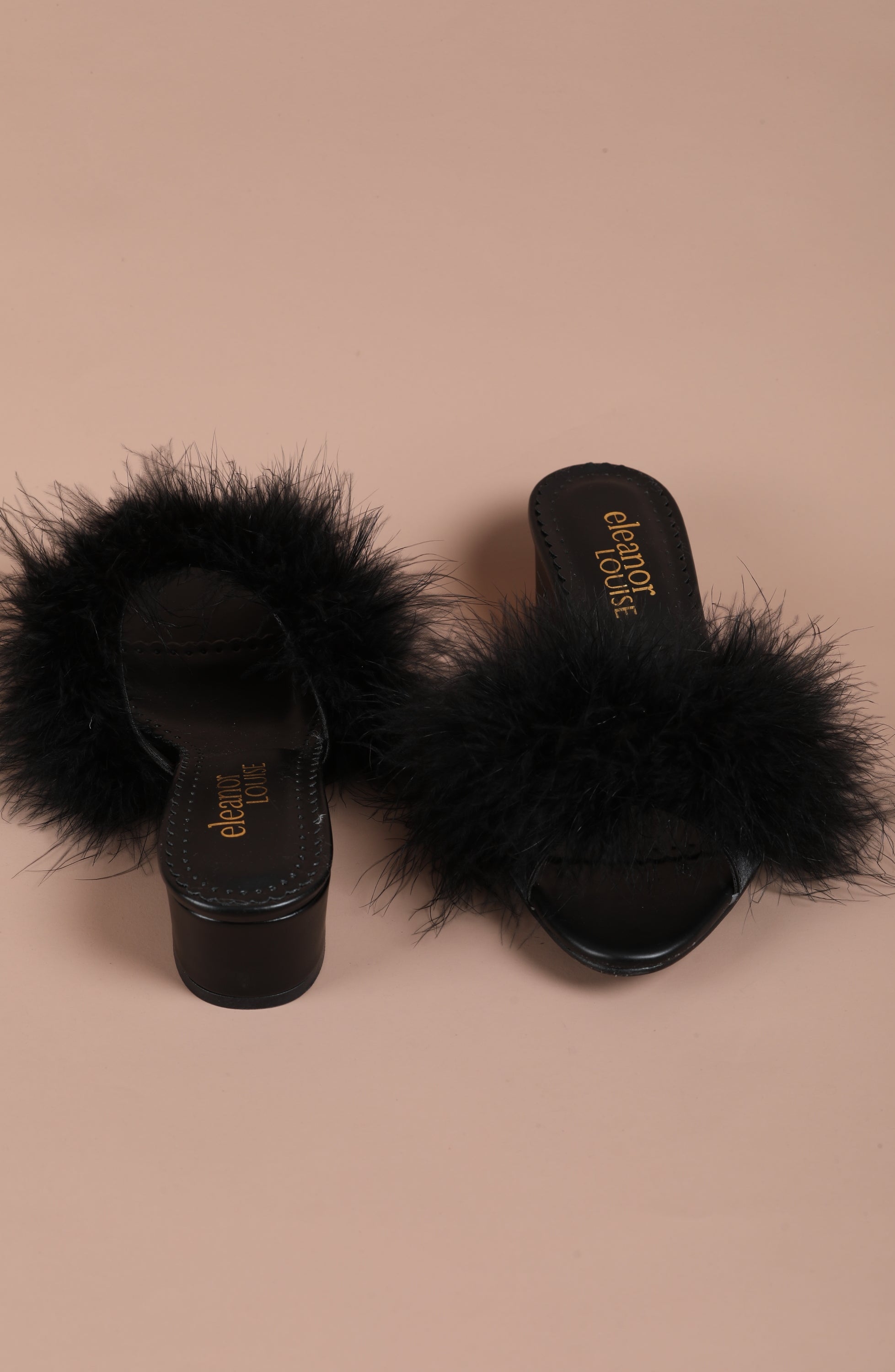 Black Low Feathers Mule