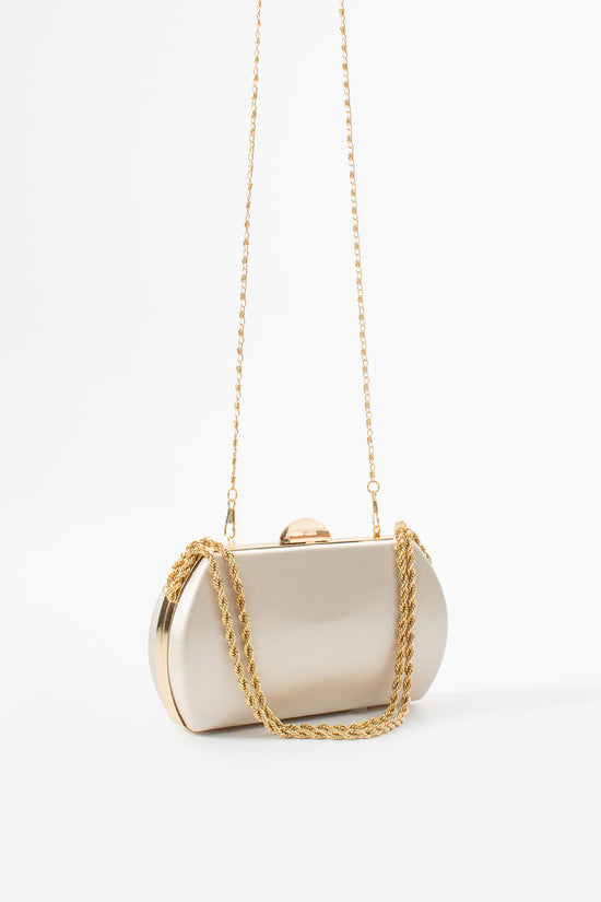 Ivory Bridal Evening Clutch Bags with Chain