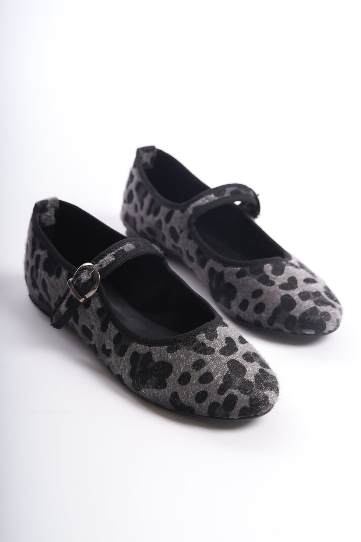 Lian | Black Leopard Mary Janes