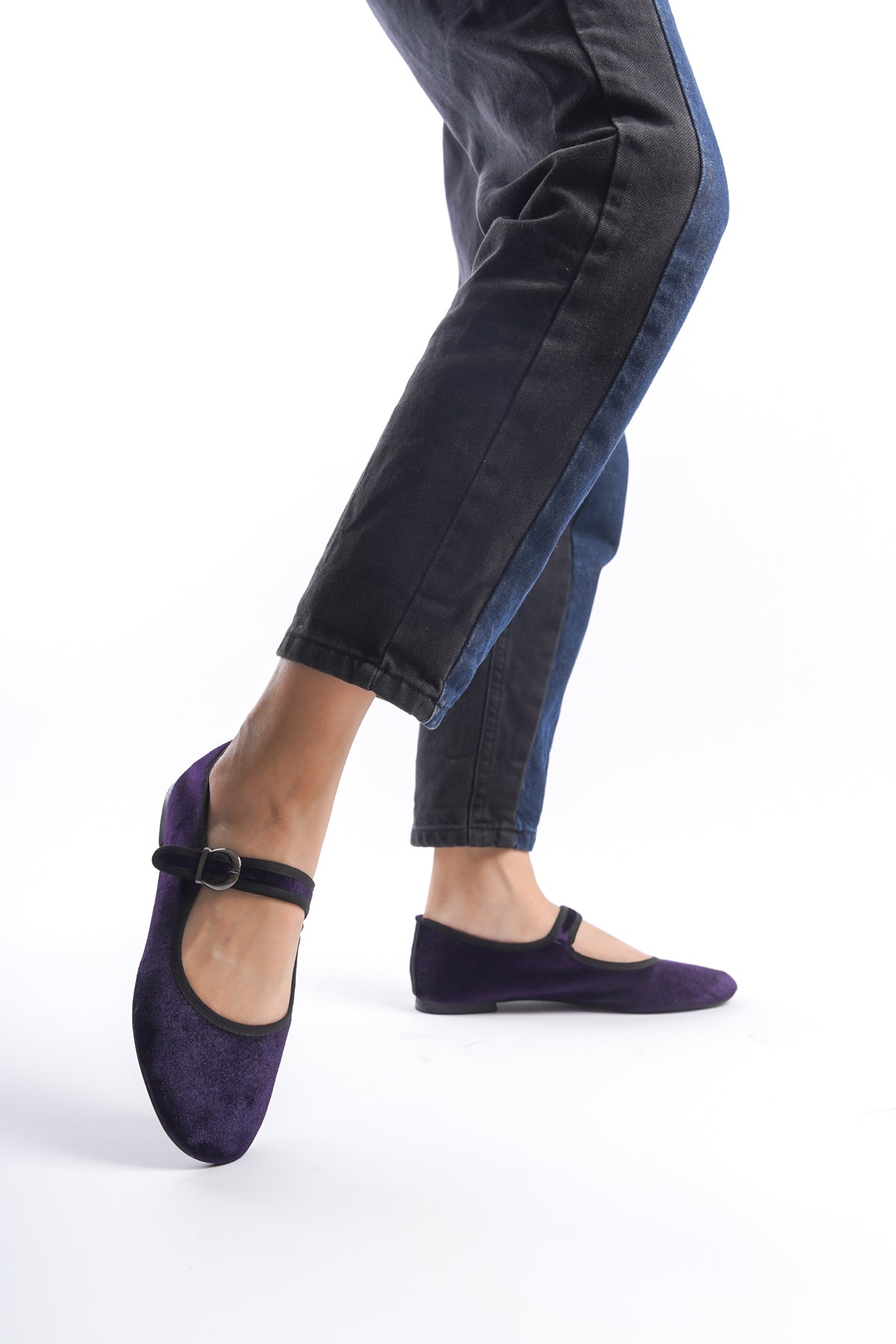 Pei | Purple Velvet Mary Janes