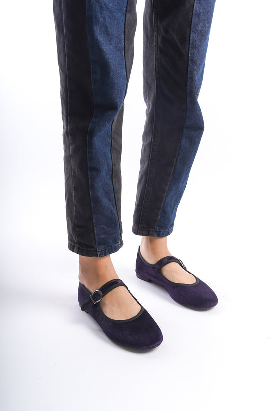 Pei | Purple Velvet Mary Janes