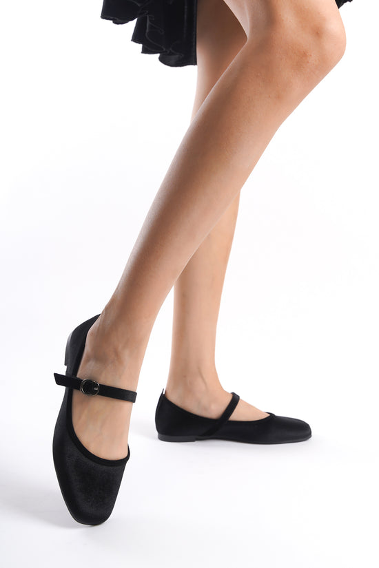 Rani | Black Velvet Mary Janes