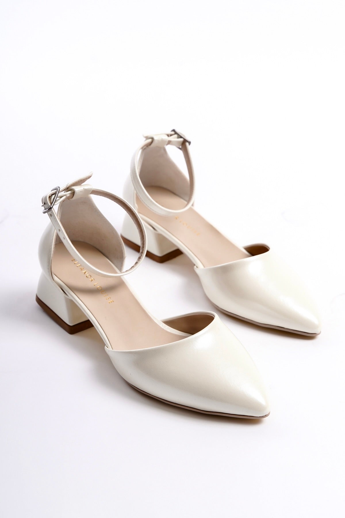 Shira | Ivory Low Heels