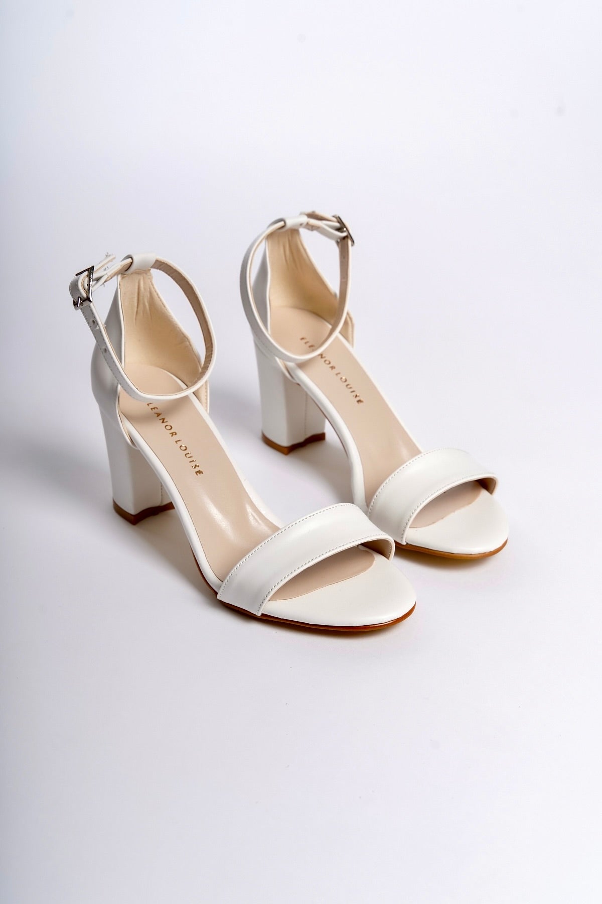 Greta | White High Heel Sandals