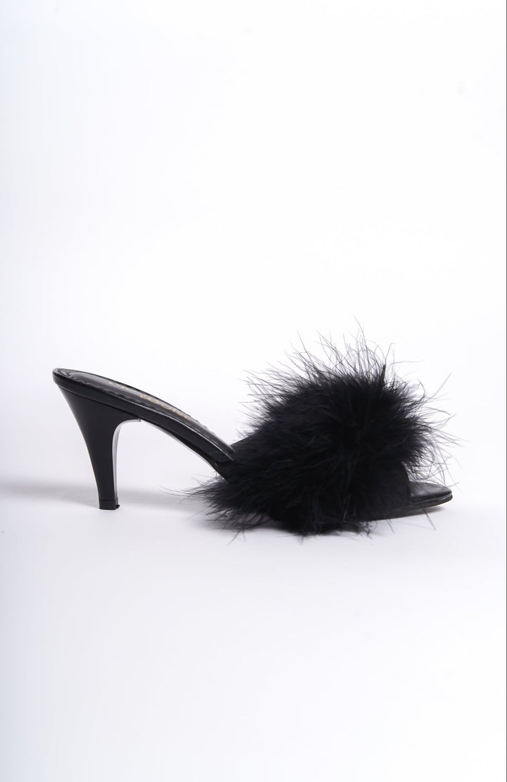 Roxana | Black Feather Mule