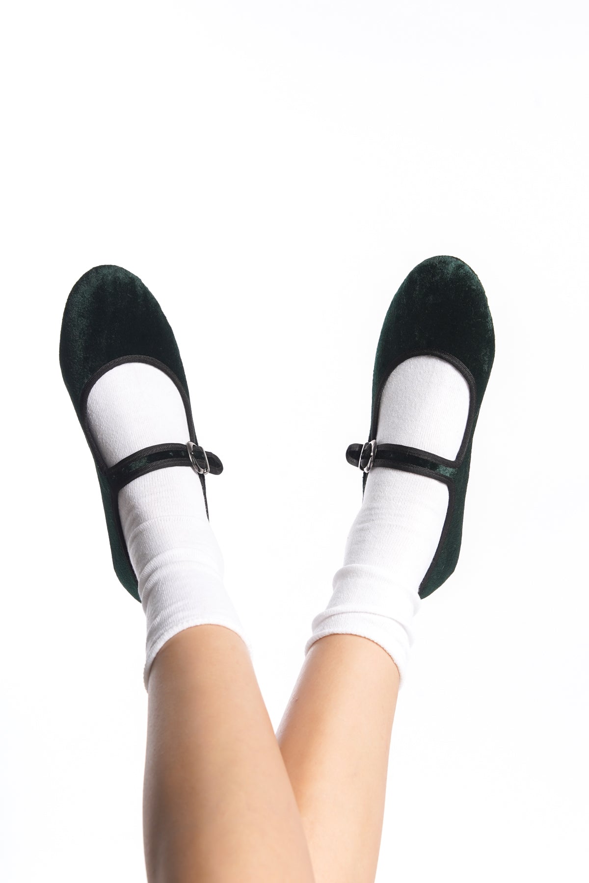 Ran | Emerald Green Mary Janes