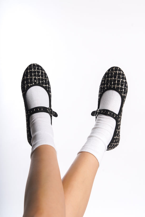 Yui | Black Striped Mary Janes