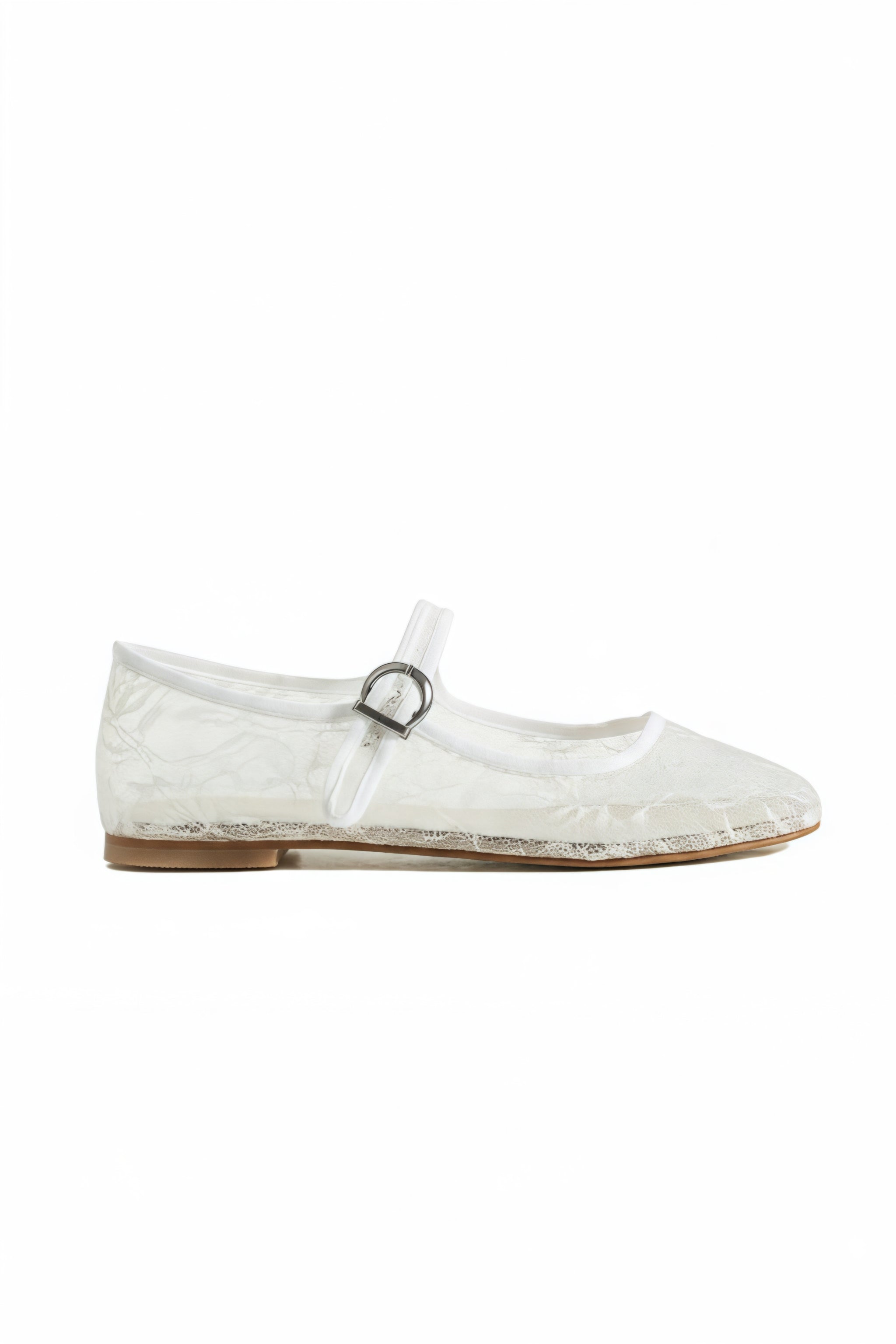 Calliope | Transparent Lace Floral Flats