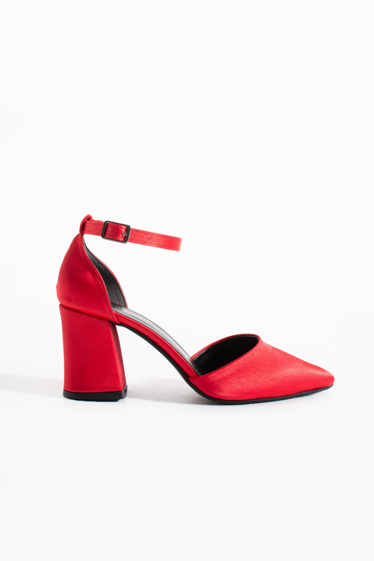Jina | Red Satin High Heels
