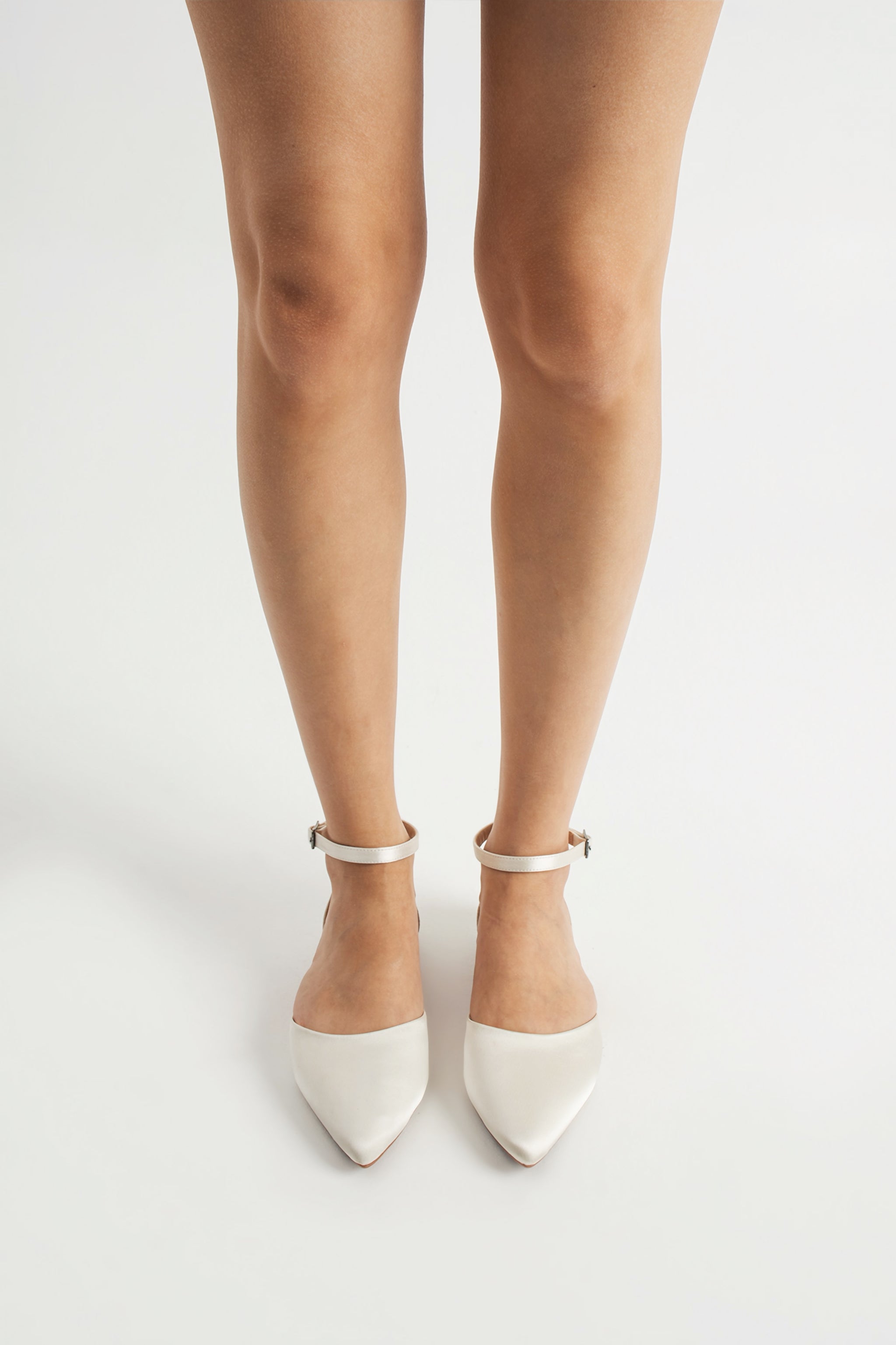 Ursule | Ivory Satin Flats