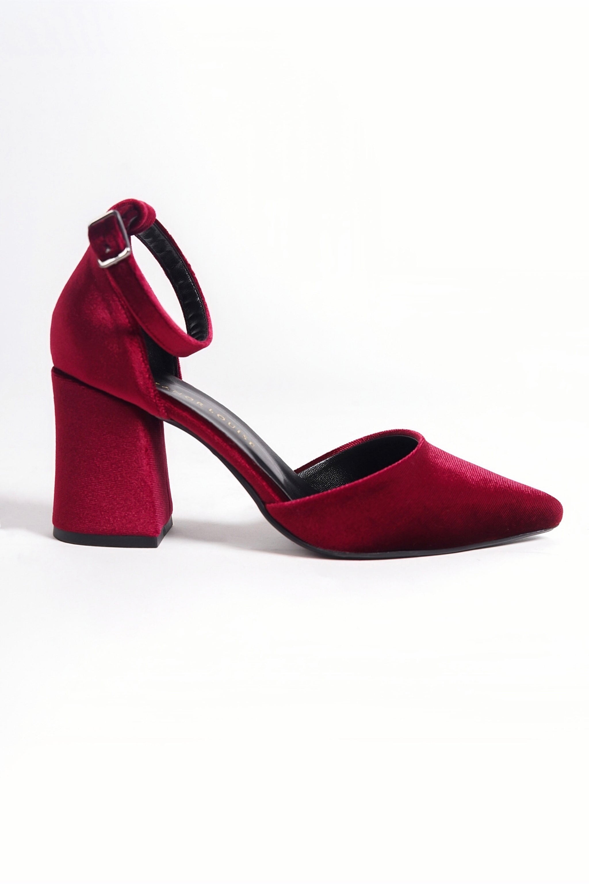 Senga | Burgundy Velvet High Heels