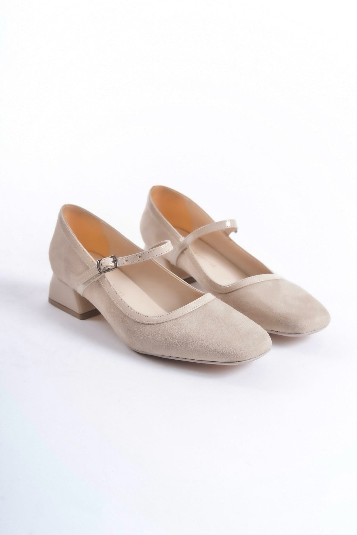 Astarte | Beige Suede Mary Janes