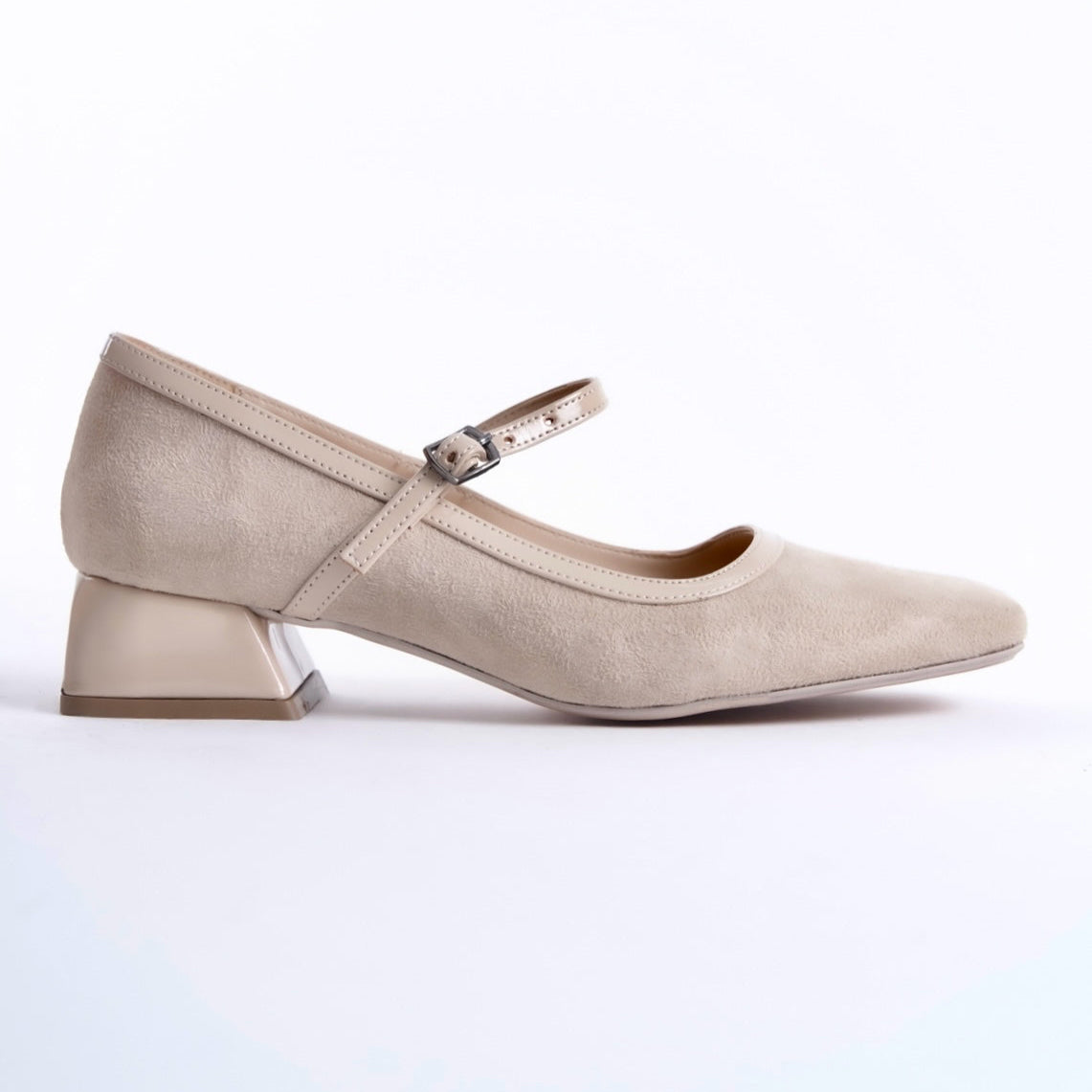 Astarte | Beige Suede Mary Janes