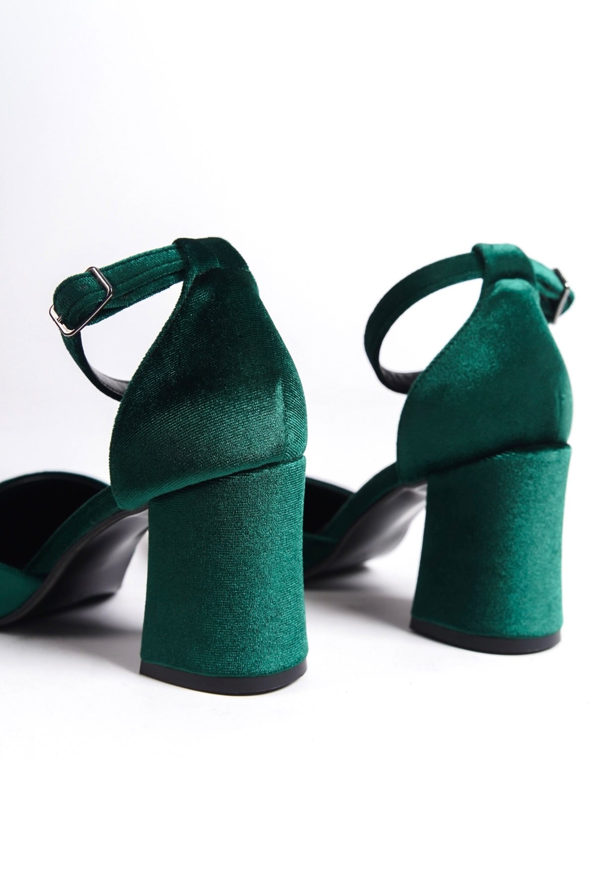 Hilaria | Emerald Green Velvet High Heels