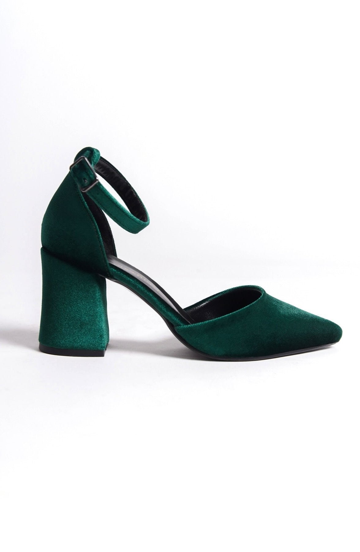 Hilaria | Emerald Green Velvet High Heels