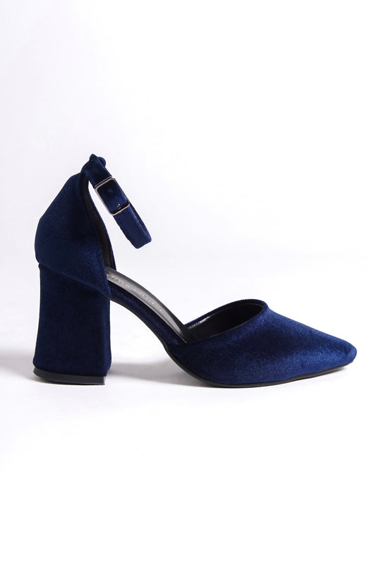 Callidora | Navy Velvet High Heels