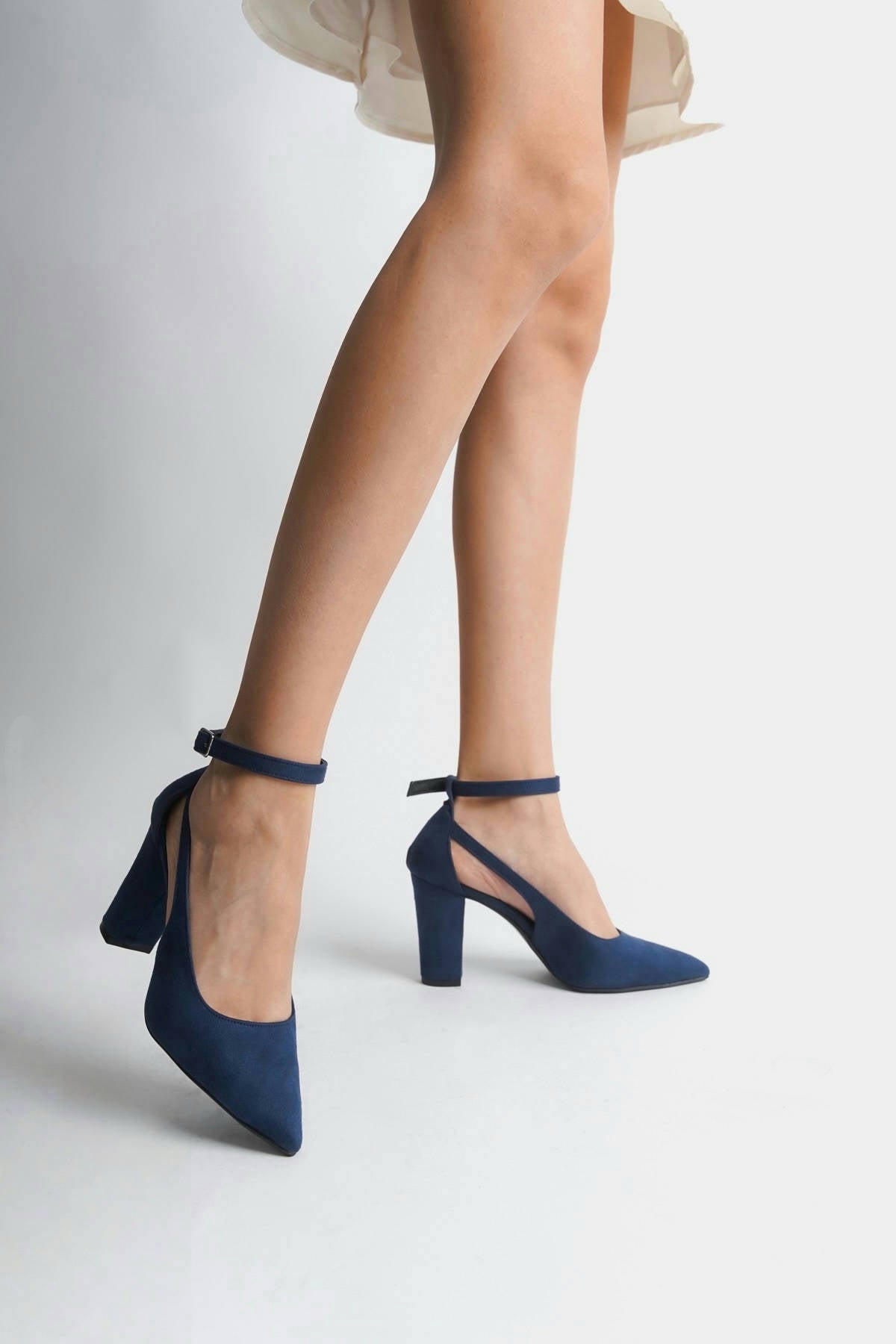 Thera | Navy Suede High Heels