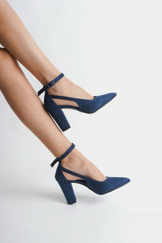 Thera | Navy Suede High Heels