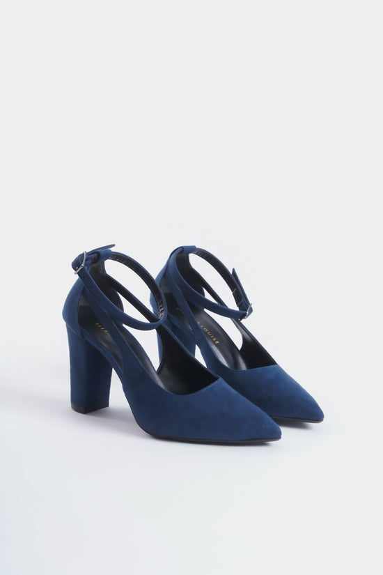 Thera | Navy Suede High Heels