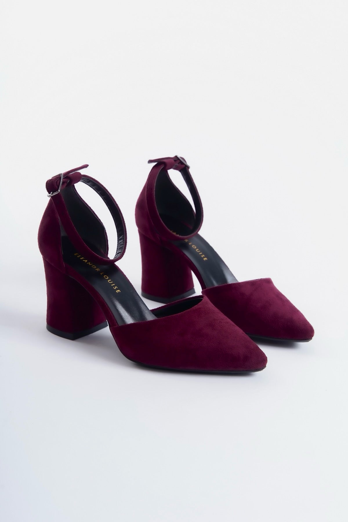 Margery | Burgundy Suede High Heels