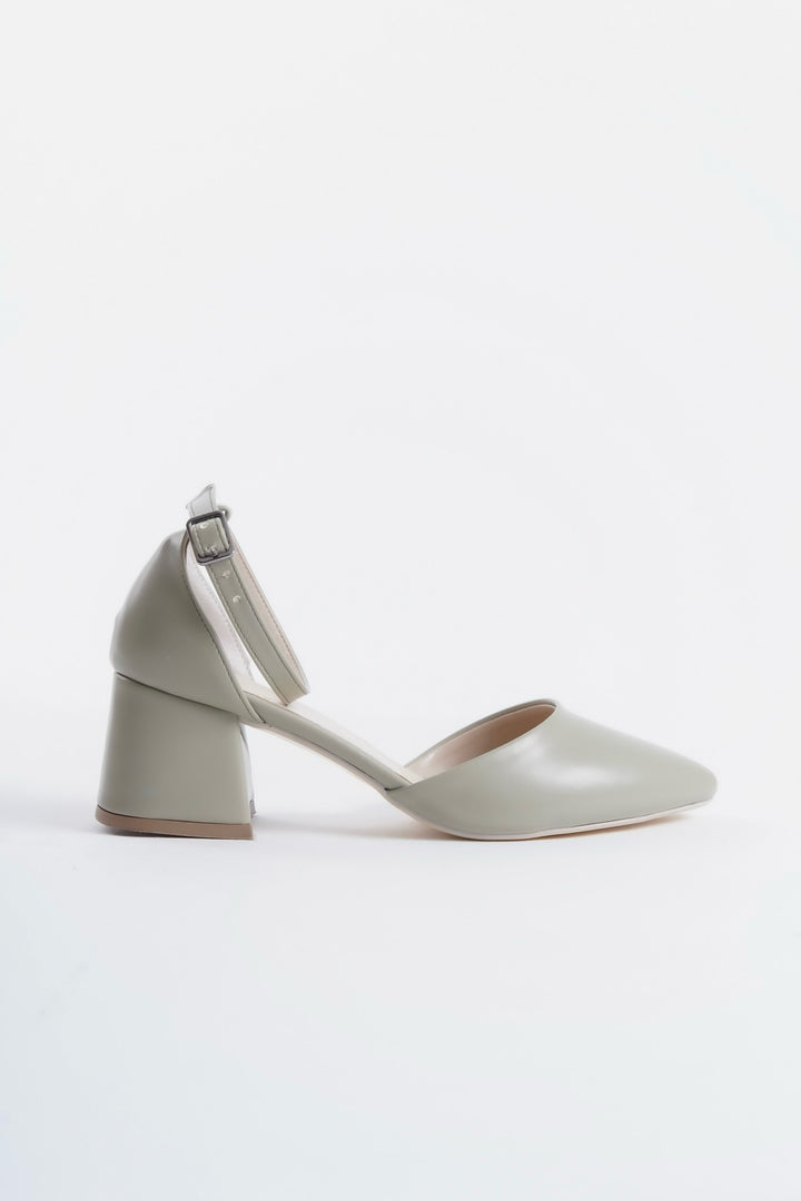 Ysolde | Sage Green Mid Heel