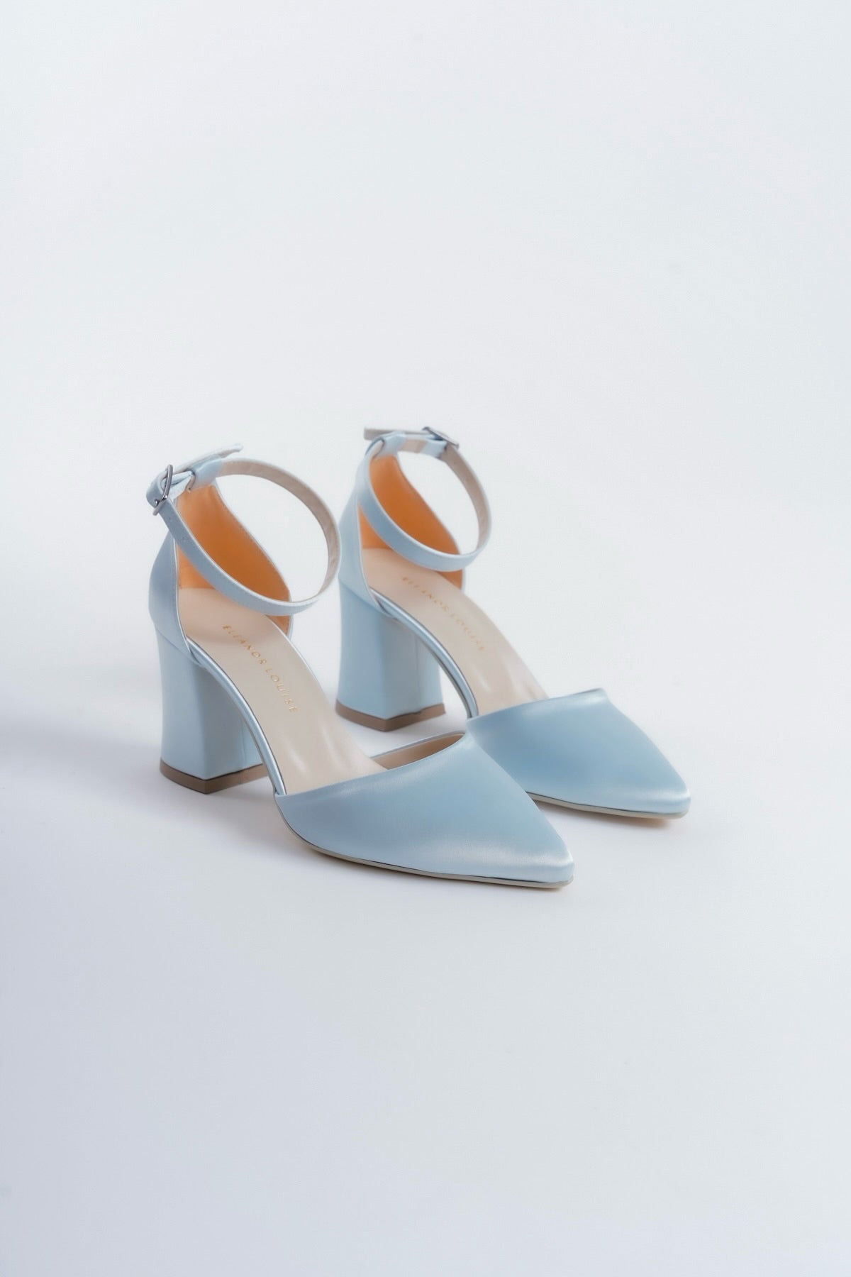 Pulcheria | Baby Blue Satin High Heels