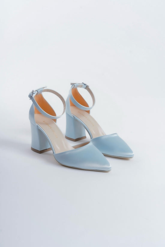 Pulcheria | Baby Blue Satin High Heels
