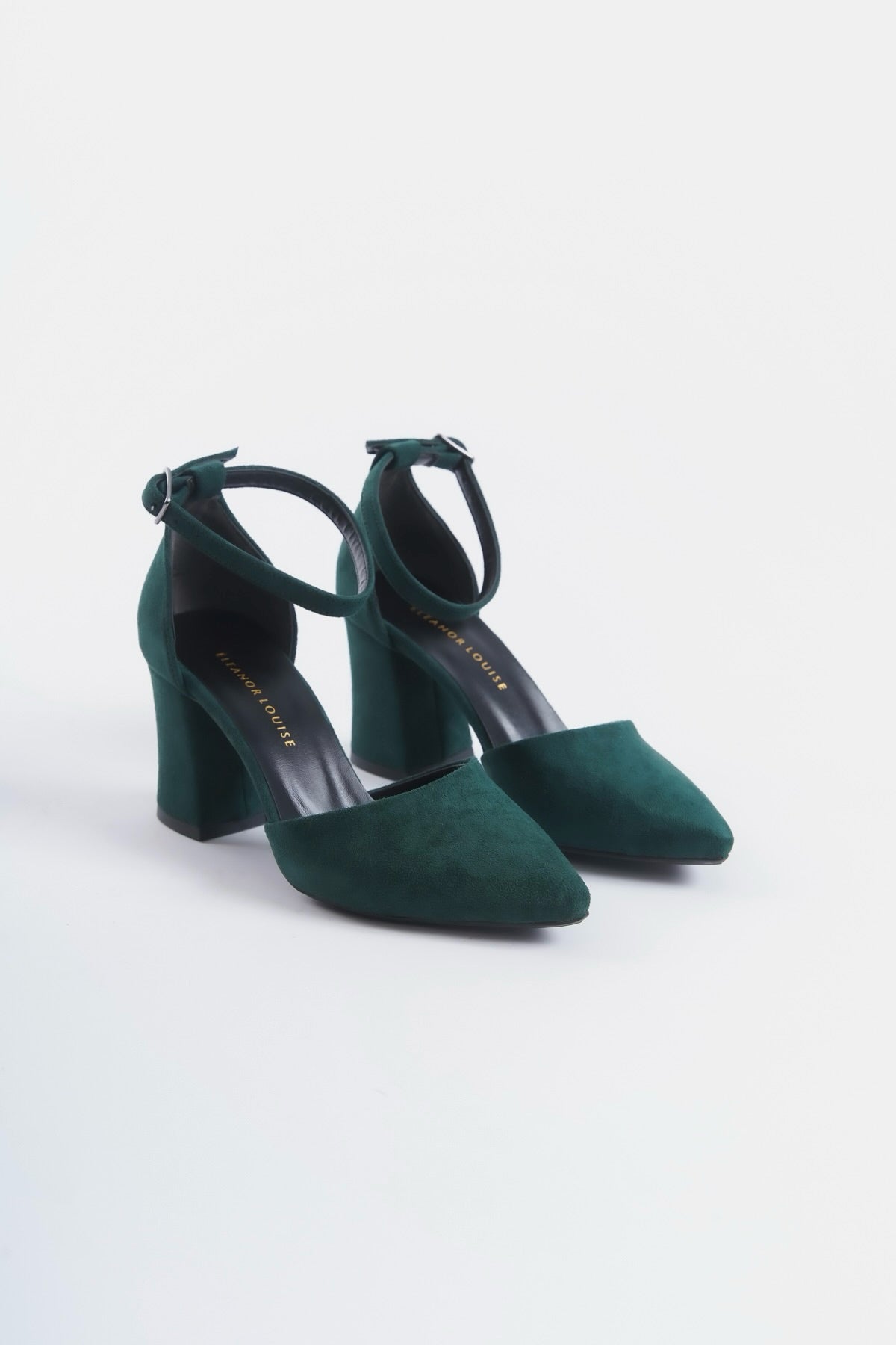 Wren | Emerald Green Suede High Heels