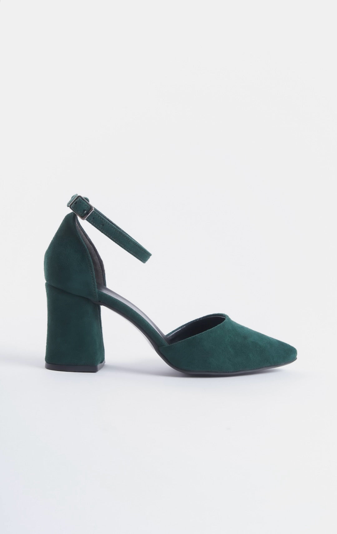 Wren | Emerald Green Suede High Heels