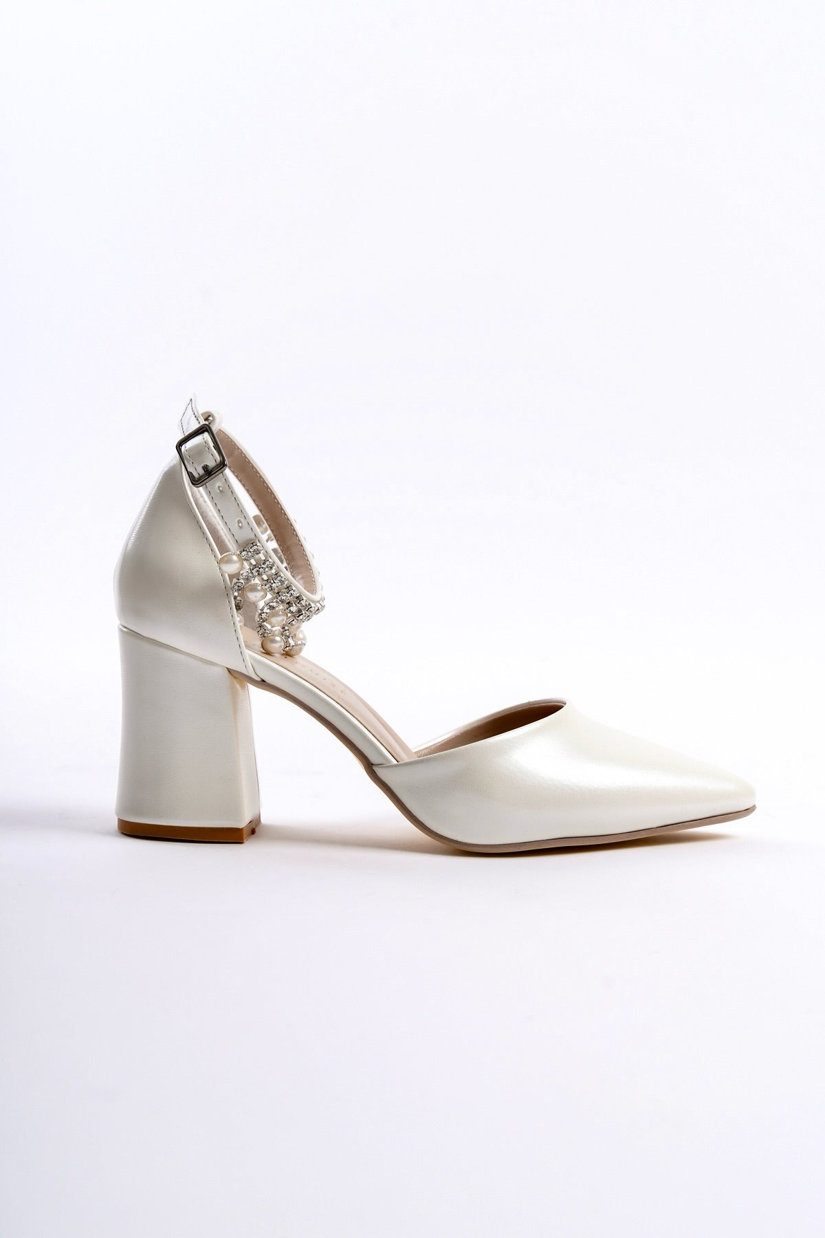 Chione | Ivory Rhinestone Embellished High Heels