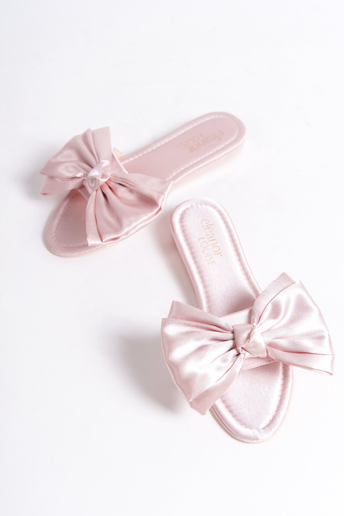 Eudora | Pink Satin Bow Mule