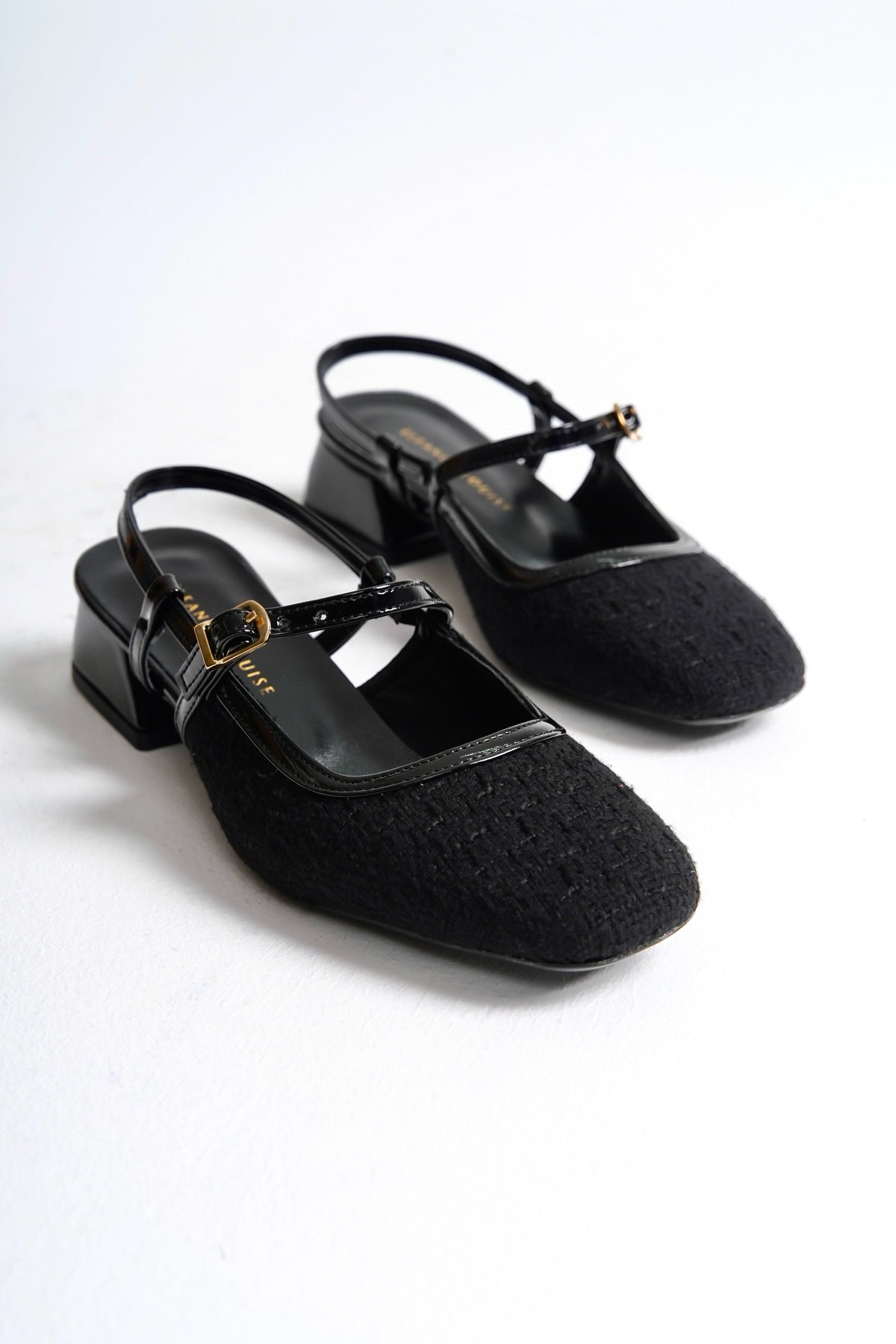 Tove | Black Linen Mary Janes