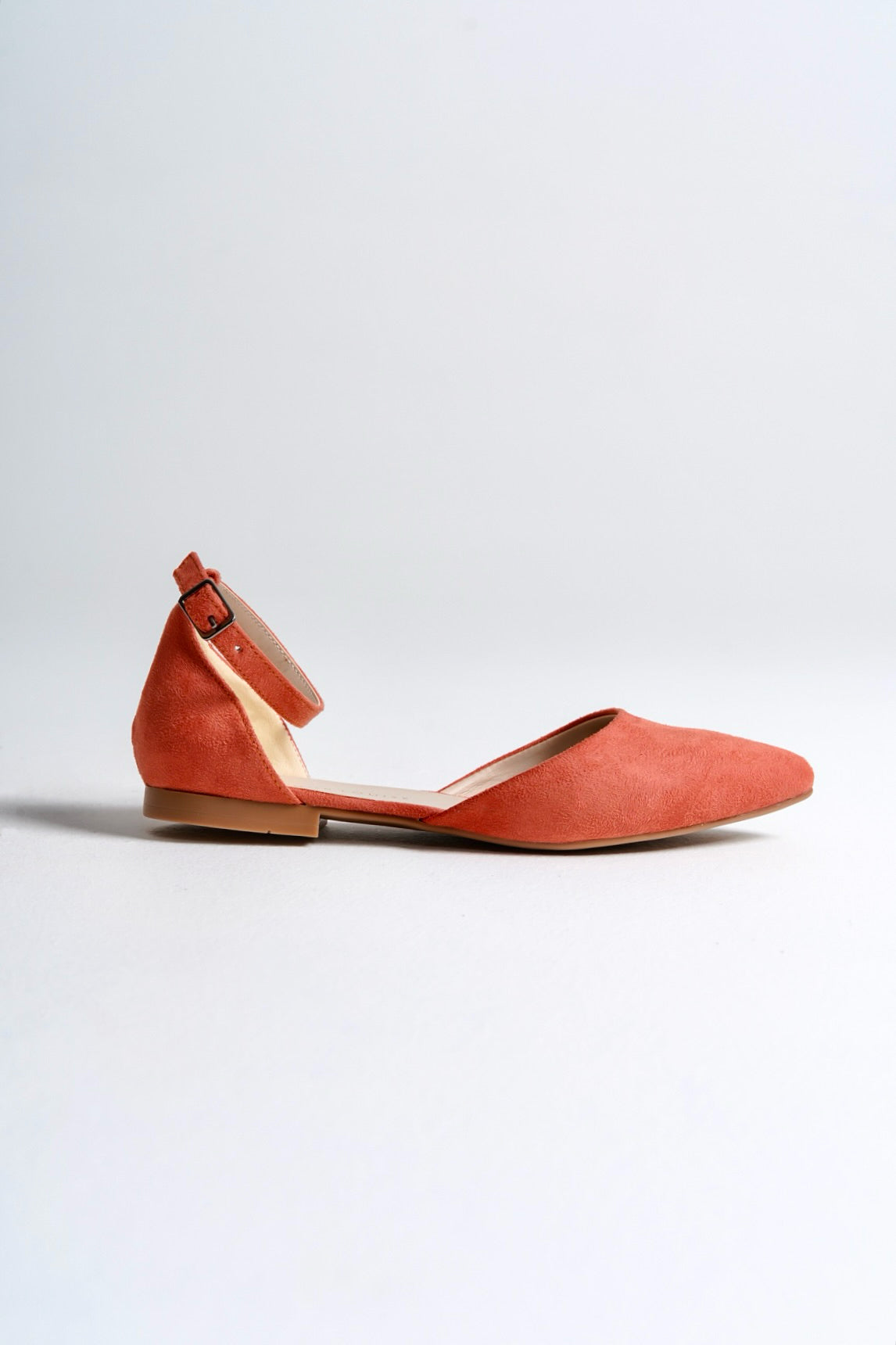 Eir | Orange Suede Flats