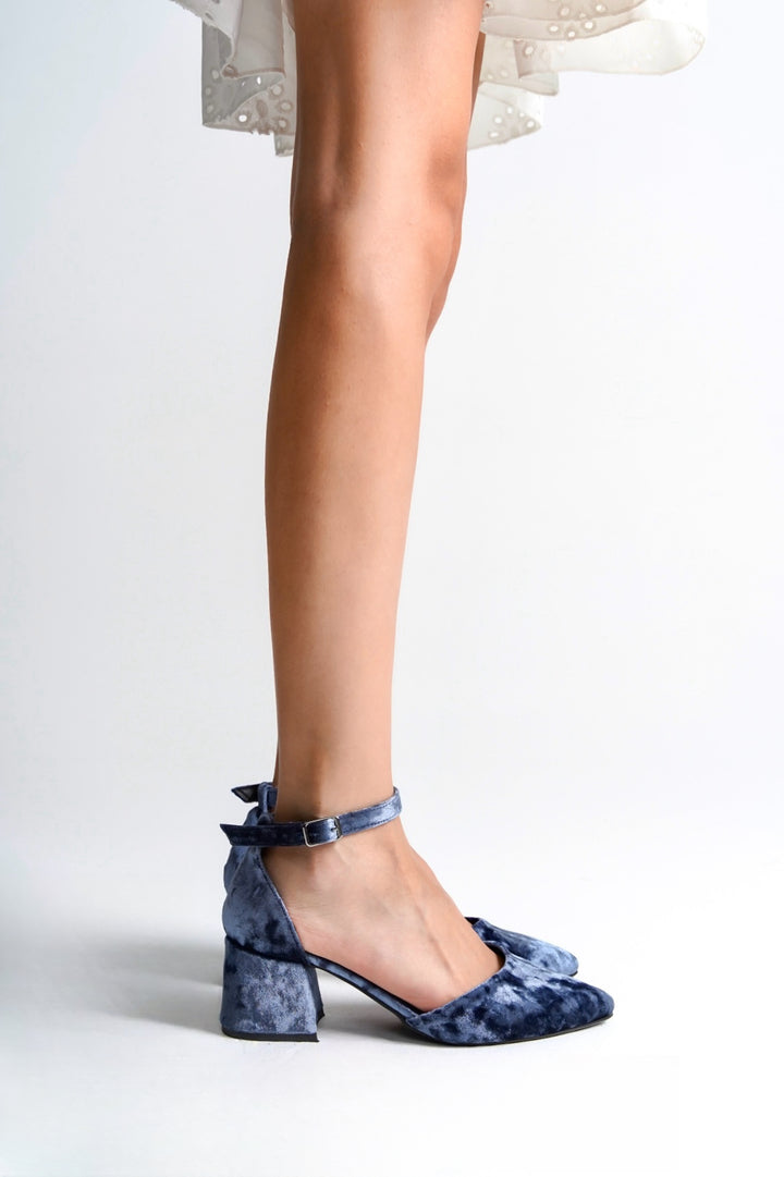 Josephine | Indigo Blue Mid Heels