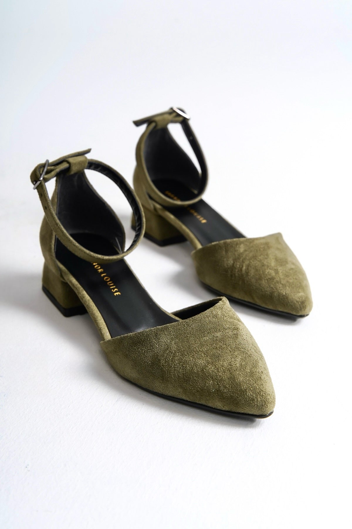 Arna | Sage Green Low Heels