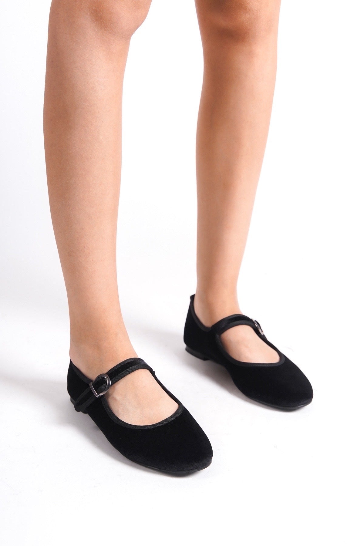 Eleonora | Black Velvet Mary Janes