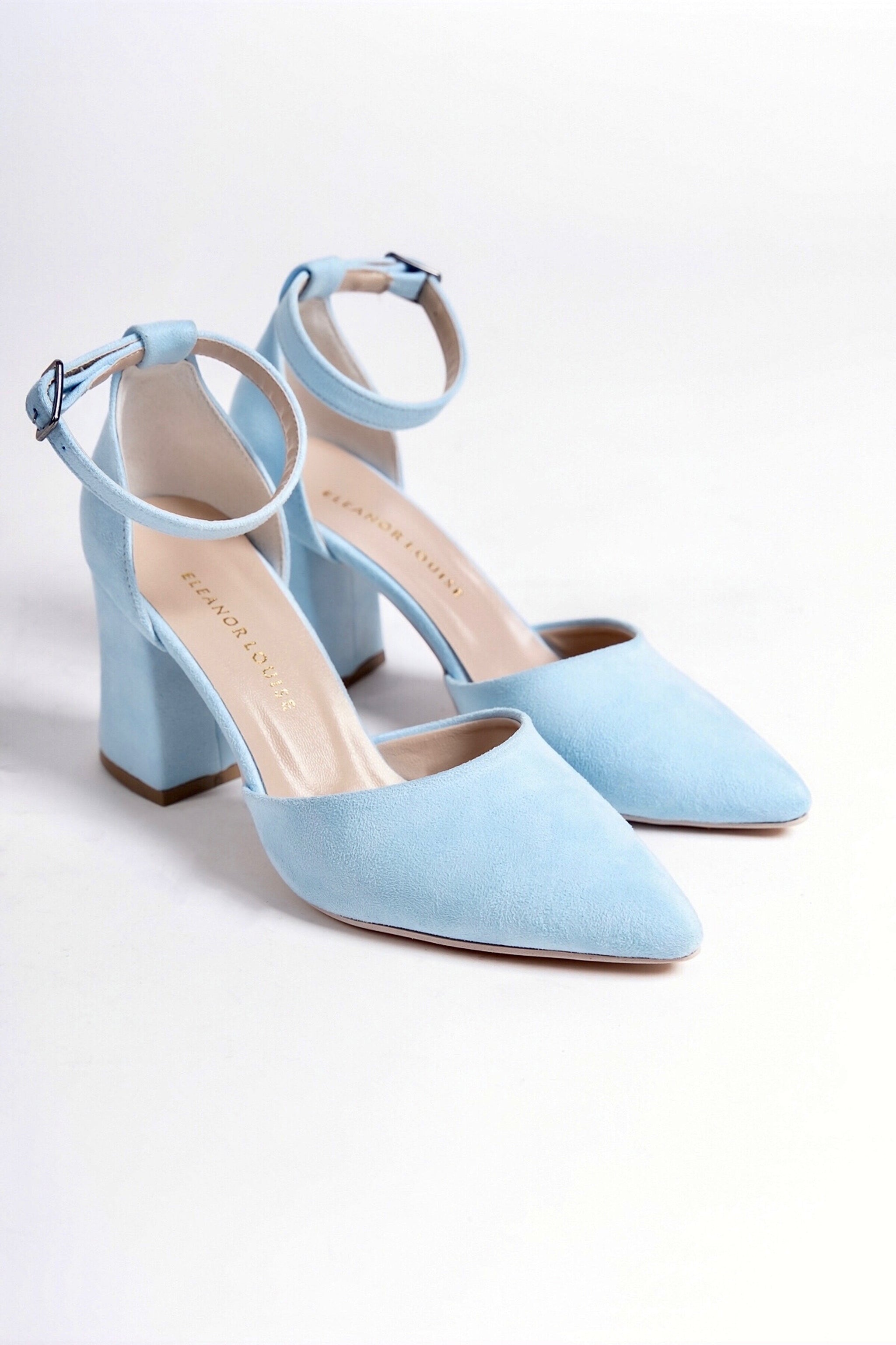 Mariposa | Baby Blue Suede High Heels