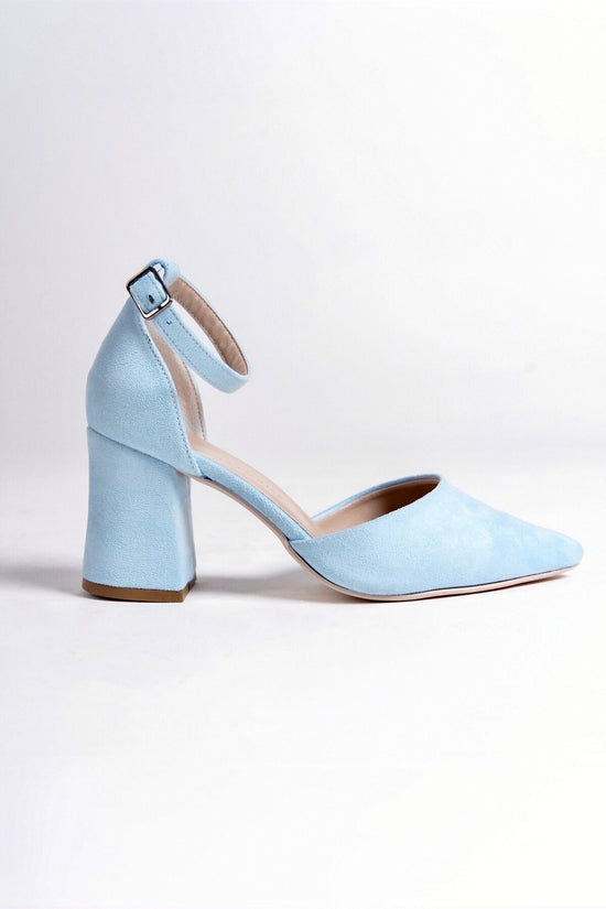 Mariposa | Baby Blue Suede High Heels