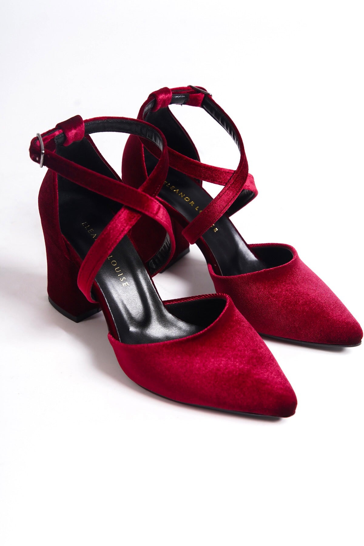 Jocasta | Burgundy Velvet High Heels