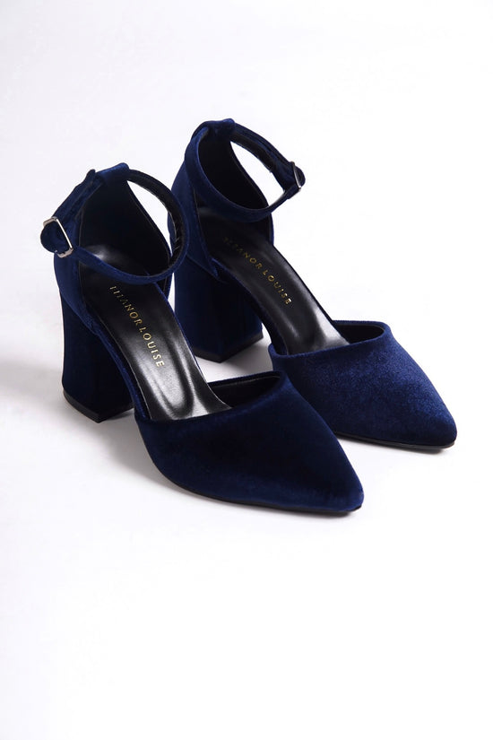 Callidora | Navy Velvet High Heels