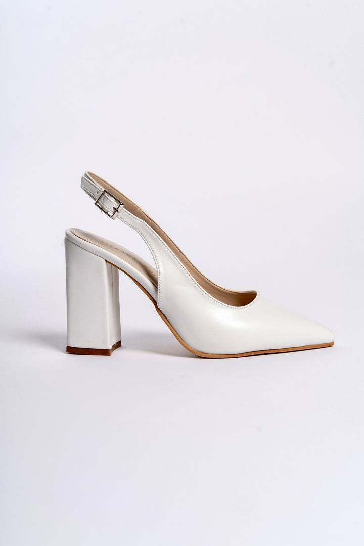 Giulietta | White Slingback Heels