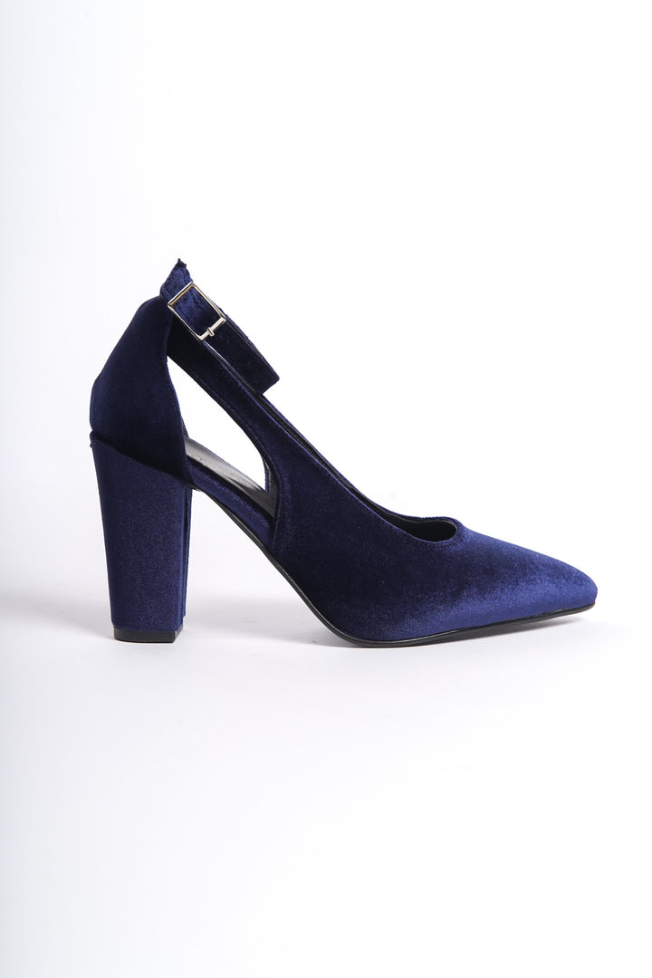 Lofn | Navy Velvet High Heels